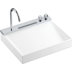 Hansgrohe Avalegra AquaUnit 58x48 Cm Bataryalı Beyaz-Krom Lavabo - 22472000 Hemen Al