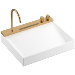 Hansgrohe Avalegra AquaUnit 58x48 Cm Bataryalı Beyaz-Mat Bronz Lavabo - 22472140