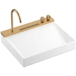 Hansgrohe Avalegra AquaUnit 58x48 Cm Bataryalı Beyaz-Mat Bronz Lavabo - 22472140 Hemen Al
