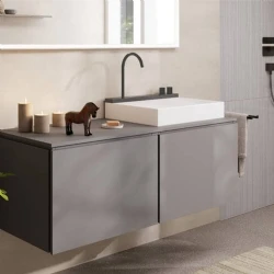 Hansgrohe Avalegra AquaUnit 58x48 Cm Bataryalı Beyaz-Mat Siyah-Krom Lavabo - 22472340 Hemen Al