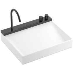Hansgrohe Avalegra AquaUnit 58x48 Cm Bataryalı Beyaz-Mat Siyah-Krom Lavabo - 22472340