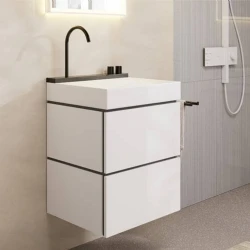 Hansgrohe Avalegra AquaUnit 58x48 Cm Bataryalı Beyaz-Mat Siyah-Krom Lavabo - 22472340 Hemen Al