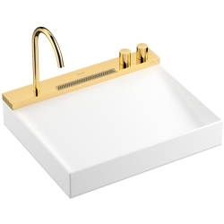 Hansgrohe Avalegra AquaUnit 58x48 Cm Bataryalı Beyaz-Parlak Altın Lavabo - 22472990