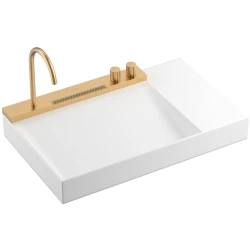 Hansgrohe Avalegra AquaUnit 78x48 Cm Bataryalı Beyaz-Mat Bronz Lavabo - 22473140 Hemen Al