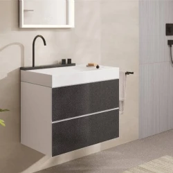 Hansgrohe Avalegra AquaUnit 78x48 Cm Bataryalı Beyaz-Mat Siyah-Krom Lavabo - 22473340 Hemen Al