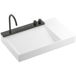 Hansgrohe Avalegra AquaUnit 78x48 Cm Bataryalı Beyaz-Mat Siyah-Krom Lavabo - 22473340