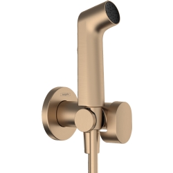 Hansgrohe Bidette El Duşu 1jet S EcoSmart+ Sıcak-Soğuk Su İçin Duş Askısı ve Mat Bronz 125 Cm Duş Hortumu İle 29232140