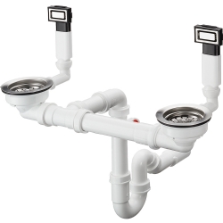 Hansgrohe D15-10 Çift Hazneli Eviye İçin Manuel Gider ve Taşma Seti - 43922800