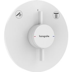 Hansgrohe DuoTurn S 2 Çıkış İçin Satin Beyaz Ankastre Banyo Bataryası 75418700