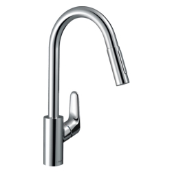 Hansgrohe Focus Tek kollu Mutfak Bataryası 240 Çekilebilir Çıkış Ucu Krom 73880800