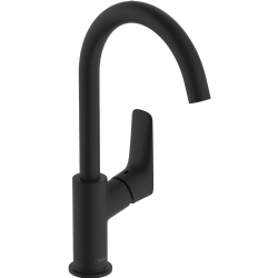 Hansgrohe Logis 210 Kumandasız Satin Siyah Döner Gaga İle Tek Kollu Lavabo Bataryası 71131670