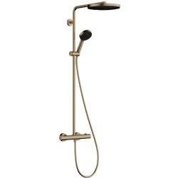 Hansgrohe Pulsify S Puro Showerpipe 260 1Jet EcoSmart Ecostat Bronz Son Kat Fine ve El Duşu - 24237140 Hemen Al