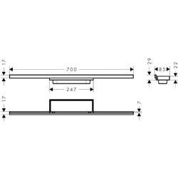 Hansgrohe RainDrain Minimalistic Duş Kanalı - 56219000 Hemen Al