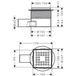 Hansgrohe RainDrain Point 100 cm Fırçalanmış Paslanmaz Çelik Komple Gider Seti - 56246800 Hemen Al