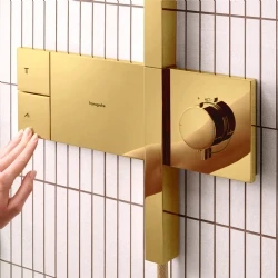 Hansgrohe Raindance Alive Q 210/340 1jet EcoSmart Parlak Altın Duş Kolonu - 24581990 Hemen Al