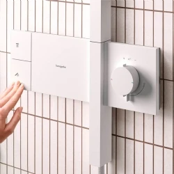 Hansgrohe Raindance Alive Q 210/340 1jet EcoSmart Satin Beyaz Duş Kolonu - 24581700 Hemen Al