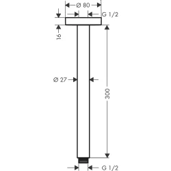 Hansgrohe S 30 Cm Tavan Bağlantısı 27389000 Hemen Al