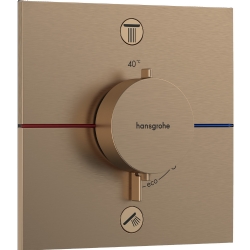 Hansgrohe ShowerSelect Comfort E Mat Bronz 2 Çıkış İçin Ankastre Termostatik Banyo Bataryası 15572140