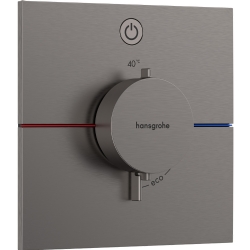 Hansgrohe ShowerSelect Comfort E Mat Siyah Krom 1 Çıkış İçin Ankastre Termostat 15571340