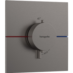 Hansgrohe ShowerSelect Comfort E Mat Siyah Krom Ankastre Termostatik Banyo Bataryası 15574340
