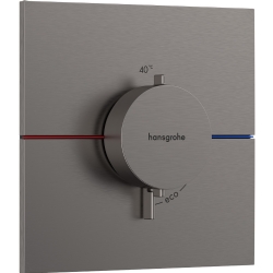 Hansgrohe ShowerSelect Comfort E Mat Siyah Krom Ankastre Termostatik Banyo Bataryası 15574340