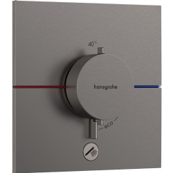 Hansgrohe ShowerSelect Comfort E Mat Siyah Krom Ankastre Termostatik Banyo Bataryası 15575340