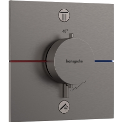 Hansgrohe ShowerSelect Comfort E Mat Siyah Krom Ankastre Termostatik Banyo Bataryası 15578340