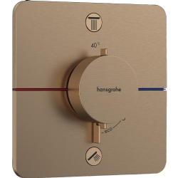 Hansgrohe ShowerSelect Comfort Q Mat Bronz 2 Çıkış İçin Ankastre Termostatik Banyo Bataryası 15583140