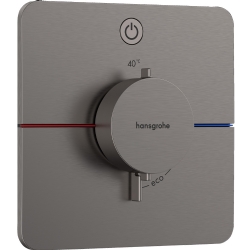 Hansgrohe ShowerSelect Comfort Q Mat Siyah Krom 1 Çıkış İçin Ankastre Termostatik Banyo Bataryası 15581340