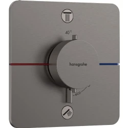 Hansgrohe ShowerSelect Comfort Q Mat Siyah Krom 2 Çıkış İçin Ankastre Termostatik Banyo Bataryası 15583340 Hemen Al