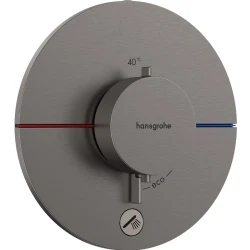 Hansgrohe ShowerSelect Comfort S Mat Siyah Krom 1 Çıkış ve İlave Çıkış İçin Ankastre Termostatik Banyo Bataryası 15562340 Hemen Al