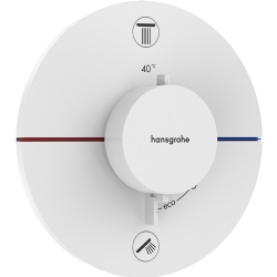 Hansgrohe ShowerSelect Comfort S Satin Beyaz 2 Çıkış İçin Ankastre Termostatik Banyo Bataryası 15556700