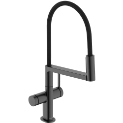 Hansgrohe Talis Select M54 PowderSpray Fırçalanmış Siyah Krom Tek Kollu Eviye Bataryası - 72861340