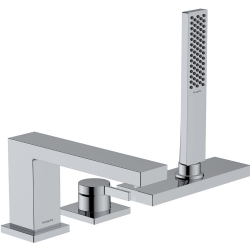 Hansgrohe Tecturis E sBox İle 3-Delikli Küvet Kenarı Tek Kollu Banyo Bataryası 73443000