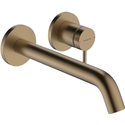 Hansgrohe Tecturis S Ankastre Duvara Monte EcoSmart+ 22,5 Cm Gaga İle Mat Bronz Tek Kollu Lavabo Bataryası 73351140