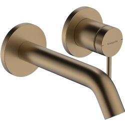 Hansgrohe Tecturis S Ankastre Duvara Monte EcoSmart+ 16,5 Cm Gaga İle Mat Bronz Tek Kollu Lavabo Bataryası 73350140