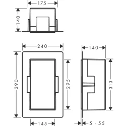 Hansgrohe XtraStoris Rock Ankastre Satin Siyah Çöp Kutusu - 56063670 Hemen Al