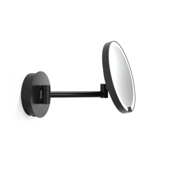 Decor Walther 5x Mat Siyah Tek Kollu Ledli Sensörlü Sarj Edilebilir Ayna