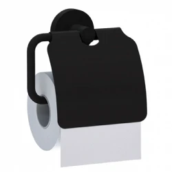 Kale D100 Mat Siyah Kapaklı Tuvalet Kağıtlığı Hemen Al