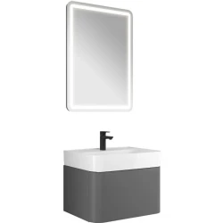Kale Fold Pro 65 Cm Mat Gri Banyo Dolabı Takımı Hemen Al