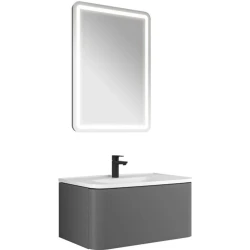 Kale Fold Pro 80 Cm Mat Gri Banyo Dolabı Takımı Hemen Al