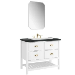 Kale Grandhome 100 Cm Mat Beyaz-Ocean Black Banyo Dolabı Takımı (Parlak Altın Kulp) Hemen Al