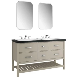 Kale Grandhome 140 Cm Mat Adaçayı Yeşili-Ocean Black Banyo Dolabı Takımı (Mat Krom Kulp) Hemen Al