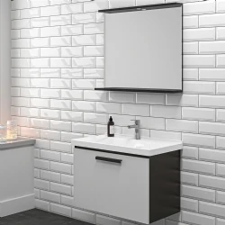 Kale Gris 65 Cm Siyah-Gri Banyo Dolabı Takımı Hemen Al