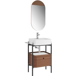 Kale Icon 2.0 50 Cm Kare Mat Beyaz Banyo Dolabı Takımı