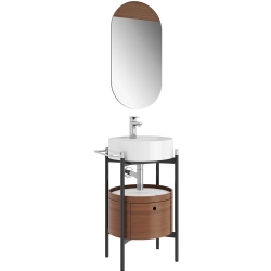 Kale Icon 2.0 50 Cm Yuvarlak Beyaz Banyo Dolabı Takımı