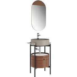 Kale Icon 2.0 50 Cm Yuvarlak Vizon Banyo Dolabı Takımı