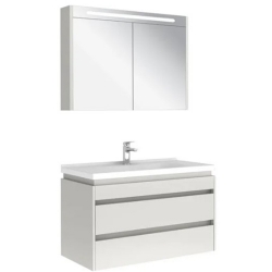 Kale Idea 2.0 100 Cm Parlak Beyaz Çift Çekmeceli Banyo Dolabı Takımı 610100200518