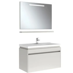 Kale Idea 2.0 100 Cm Parlak Beyaz Tek Çekmeceli Banyo Dolabı Takımı