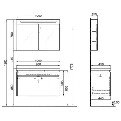 Kale Idea 2.0 100 Cm Parlak Beyaz Tek Çekmeceli Banyo Dolabı Takımı 610100200494 Hemen Al